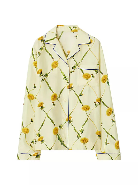 Burberry  Blusa de seda con flores