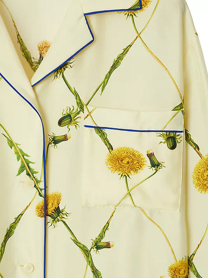 Burberry  Blusa de seda con flores