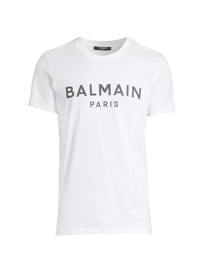 CAMISETA DE ALGODÓN CON LOGO BALMAIN