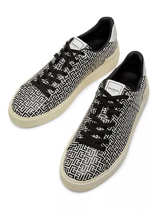 Balmain Zapatillas bajas de cuero B-Court