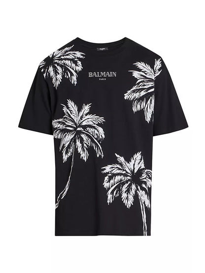 CAMISETA BALMAIN DE ALGODÓN PALMERA