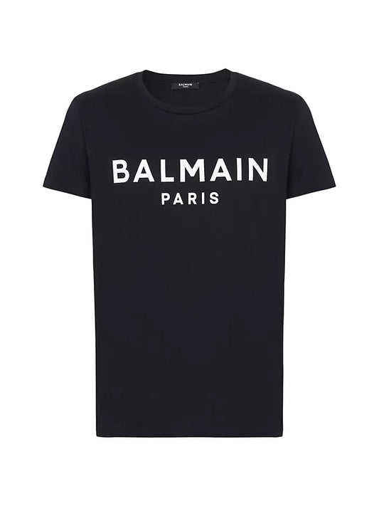 CAMISETA DE ALGODÓN CON LOGO BALMAIN