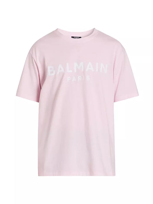 CAMISETA DE ALGODÓN CON LOGO BALMAIN