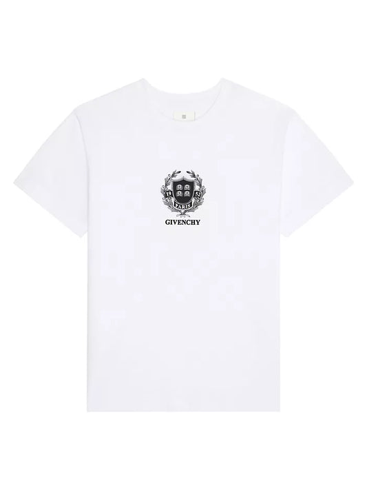 Camiseta con escudo de Givenchy en algodón