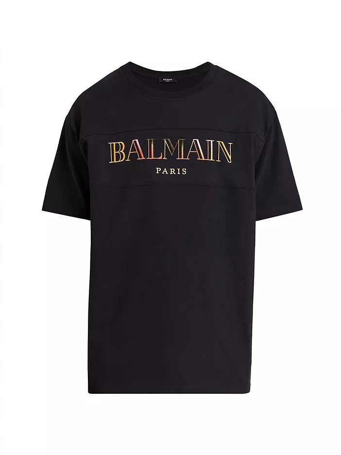 BALMAIN CAMISETA VINTAGE CON LOGO BORDADO