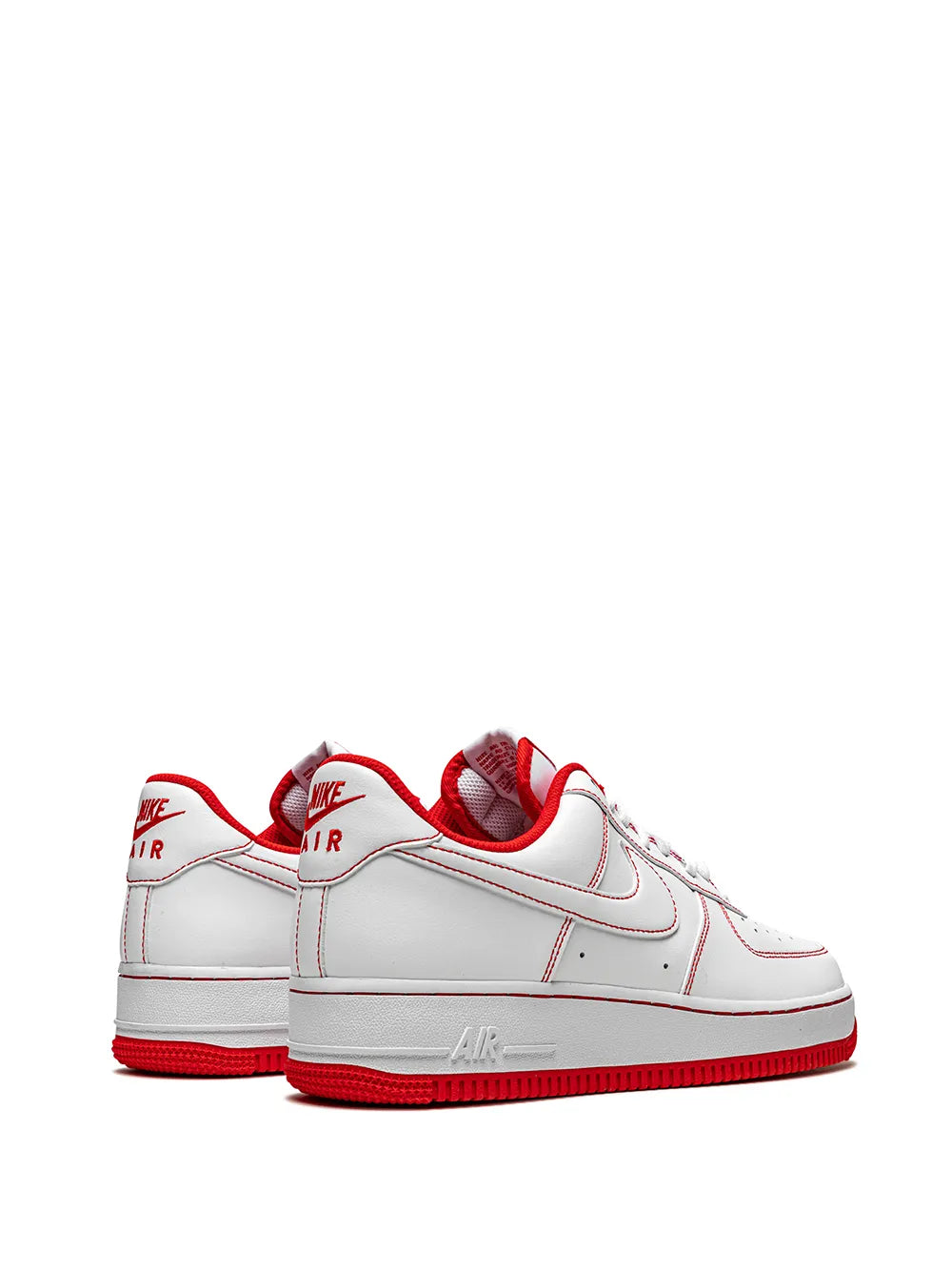 Nike Zapatillas Air Force 1 Low '07 "Contrast Stitch - Blanco/Rojo universitario"