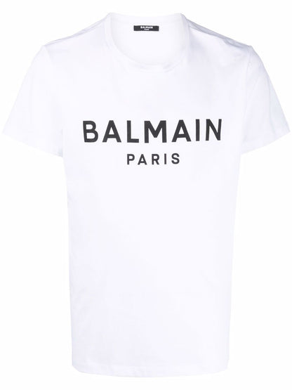 CAMISETA DE ALGODÓN CON LOGO BALMAIN