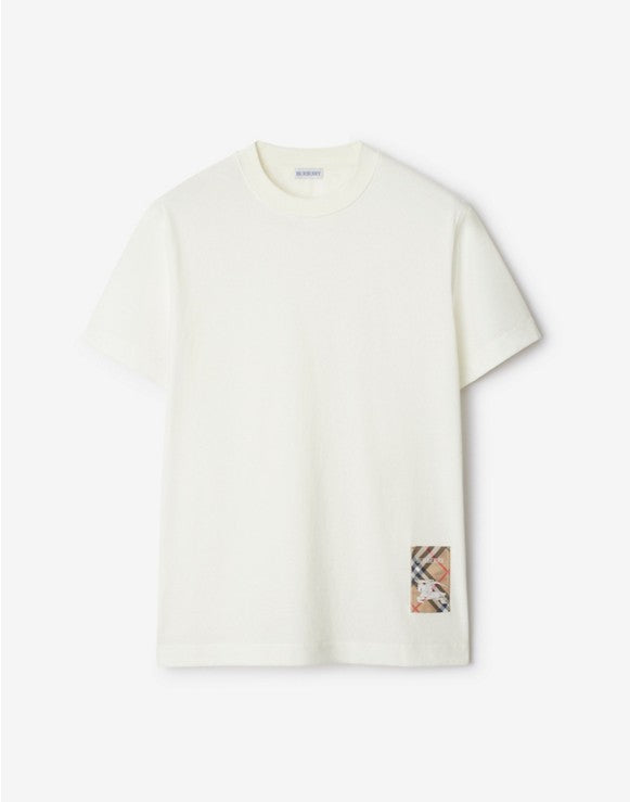 Check Label Cotton T-shirt