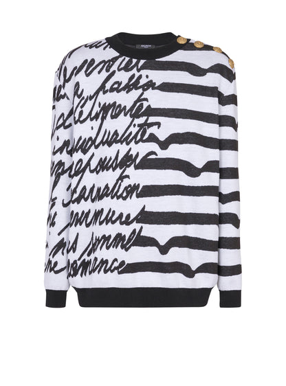 Striped "Love Letter" Knit Jumper