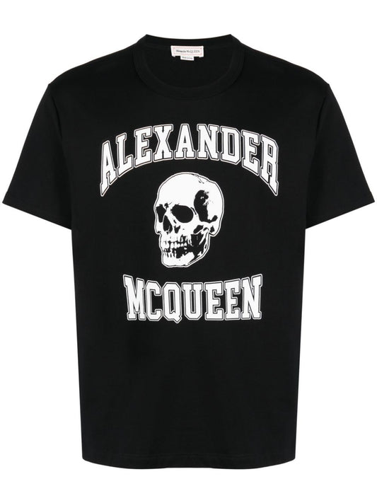 Alexander McQueen Camiseta con estampado de logotipo de calavera