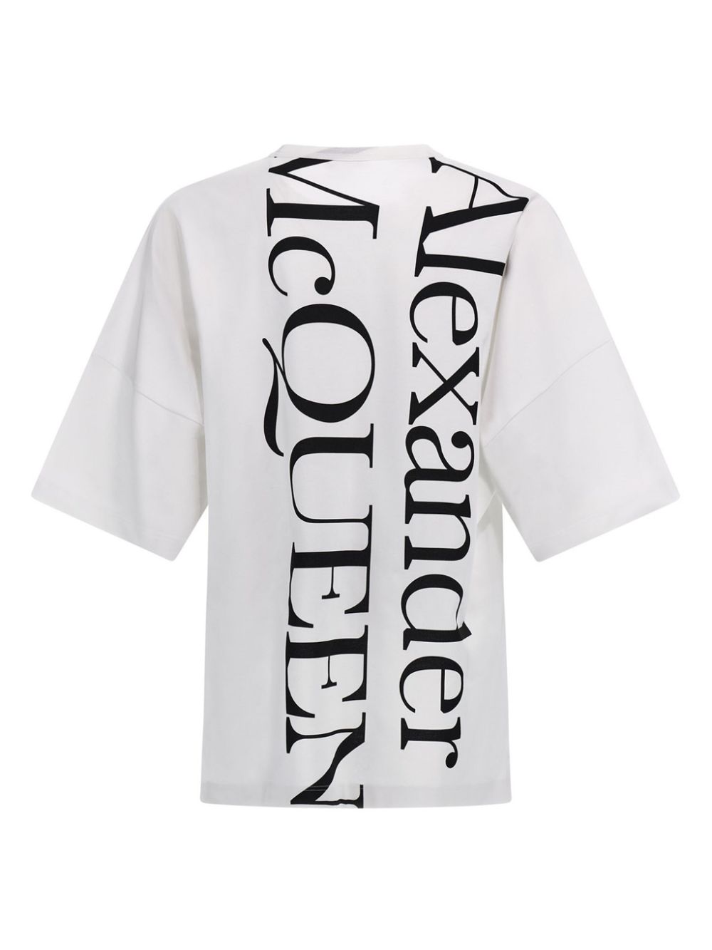 Alexander McQueen Camiseta de algodón con estampado de logotipo