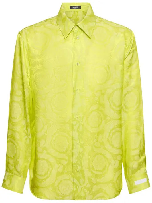 Versace Camisa Barroco De Viscosa Y Seda