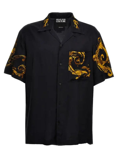 VERSACE BAROCCOCAMISA DE MANGA CORTA CON BOTONES Y ESTAMPADO FLAGE