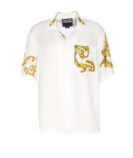 VERSACE BAROCCOCAMISA DE MANGA CORTA CON BOTONES Y ESTAMPADO FLAGE