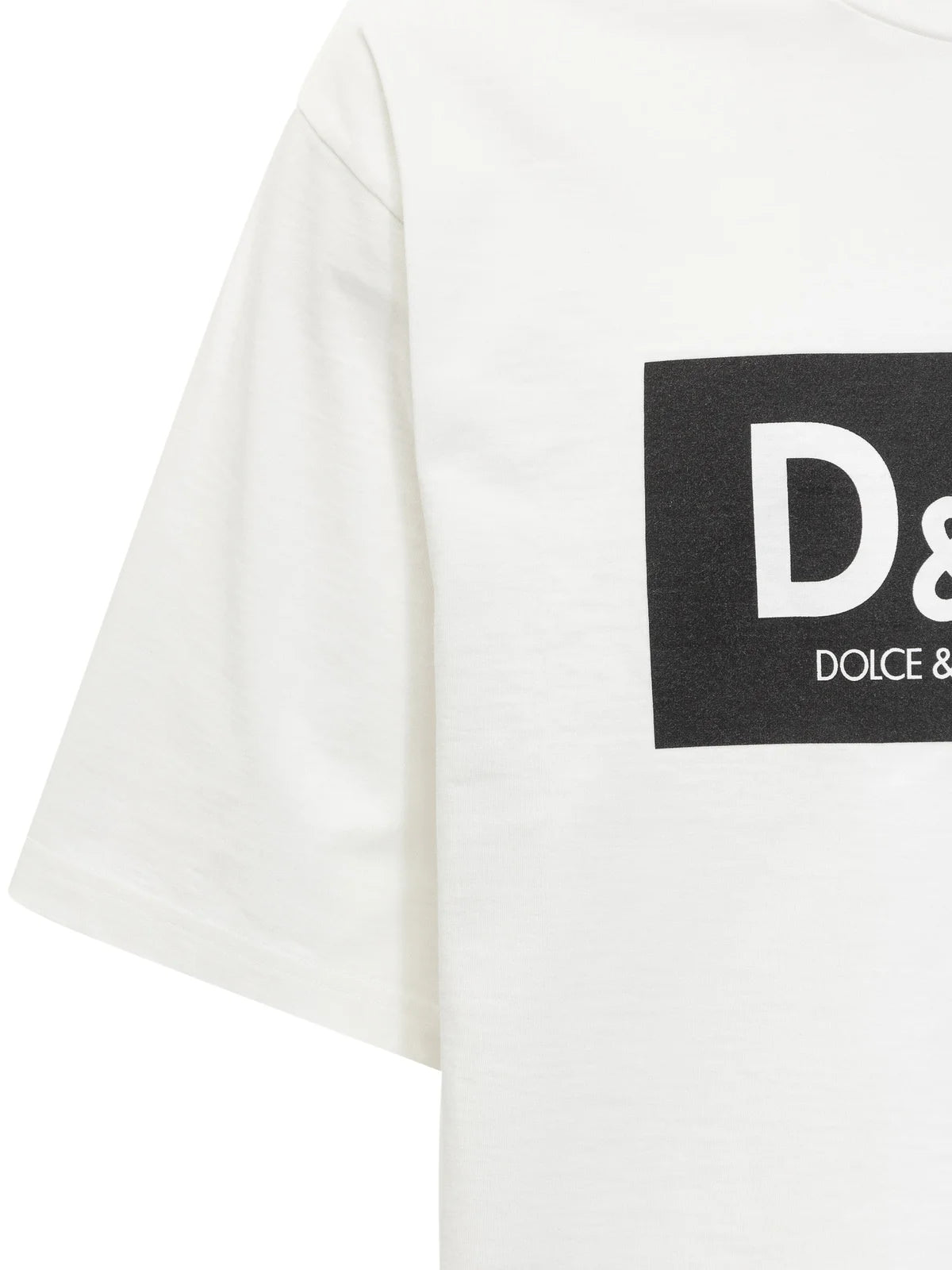 Camiseta de cuello redondo con estampado del logotipo de Dolce & Gabbana