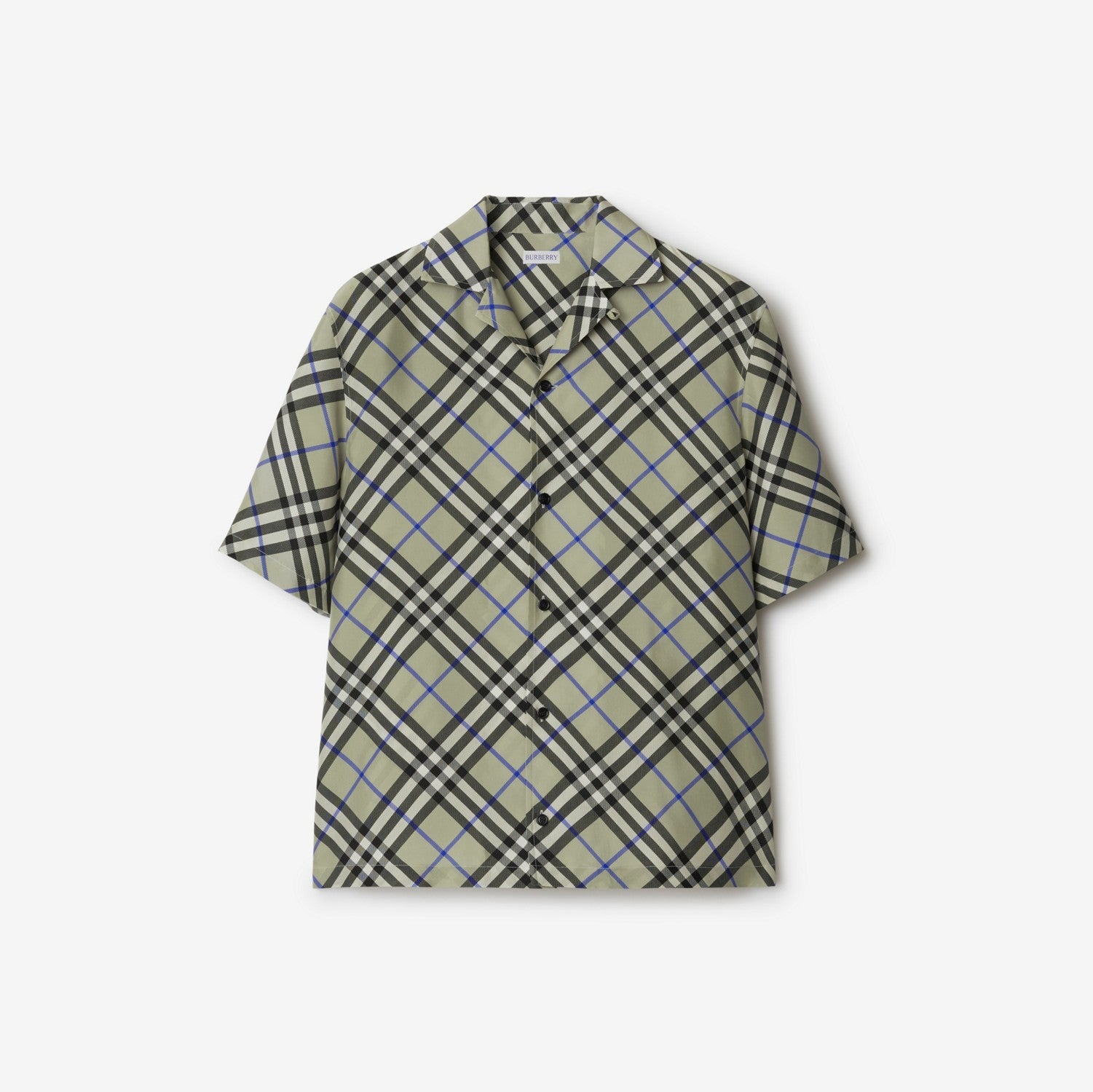 Oversized Check Silk Shirt