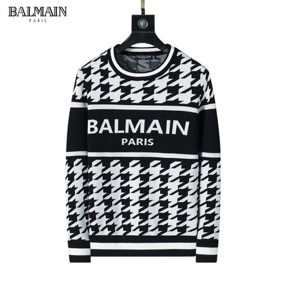 Balmain Jersey de jacquard de lana con diamantes de Balmain Paris