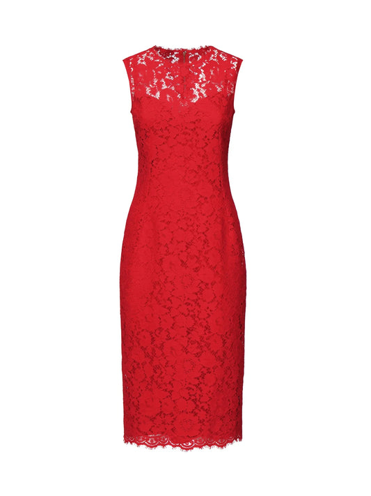 Vestido de encaje floral de Dolce & Gabbana