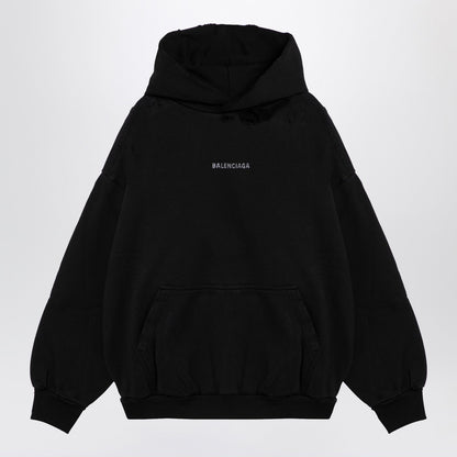 Balenciaga Balenciaga Back Black Hoodie With Wear