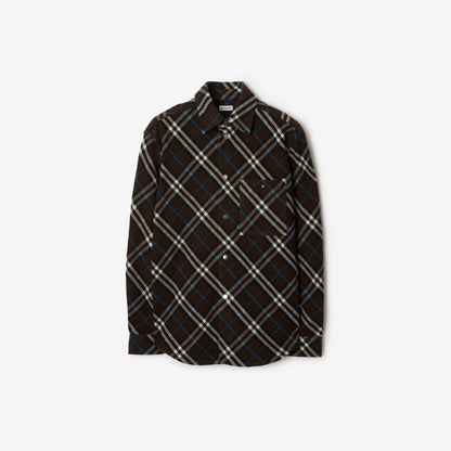 Burberry Camisa de lana a cuadros