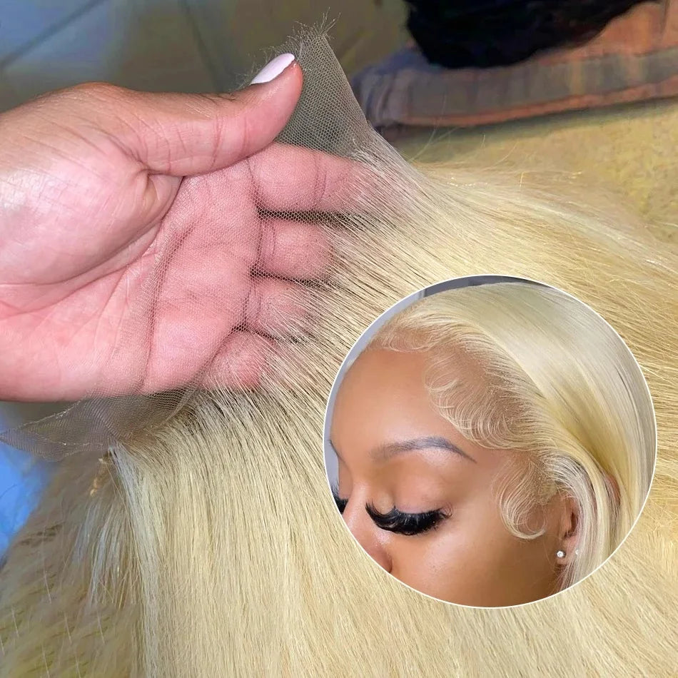 blonde lace front wig human hair 613 hd lace frontal wig 13x6 straight wigs