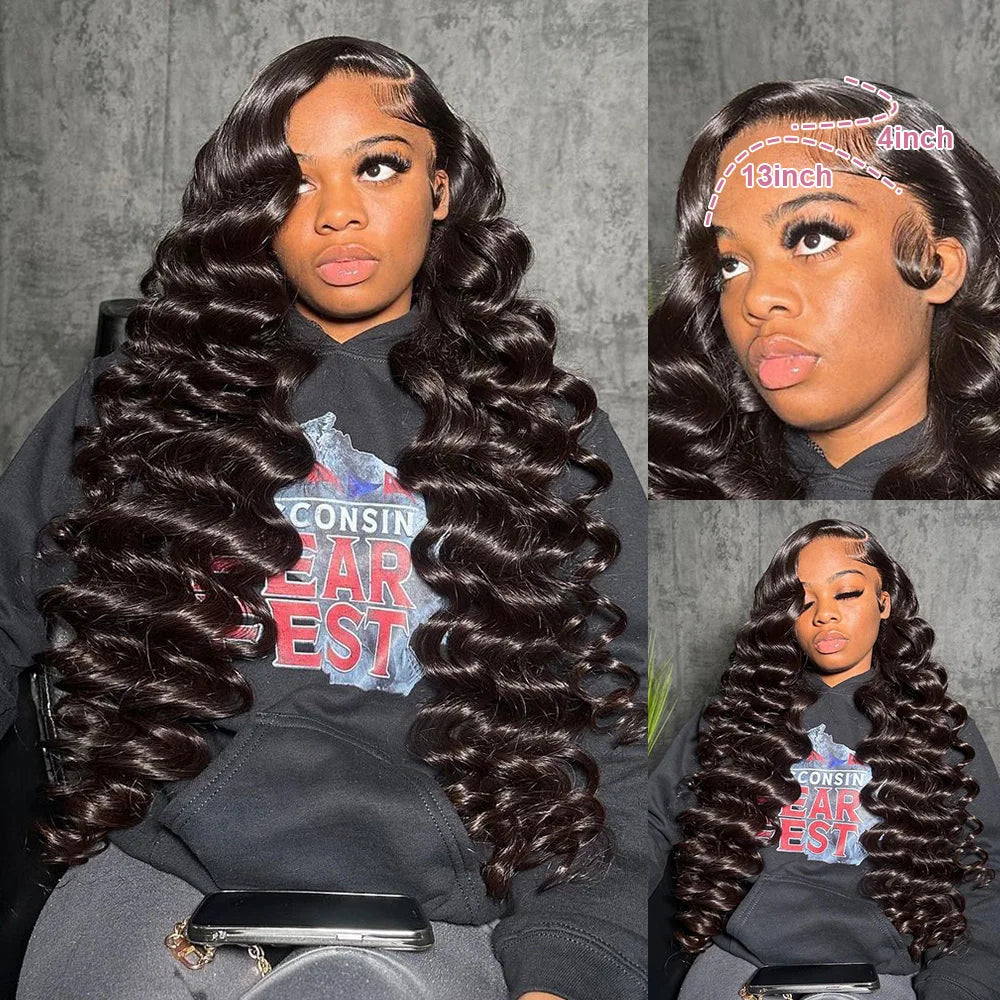 13x6 HD Lace Front Wigs 100% Human Hair Curly Wig