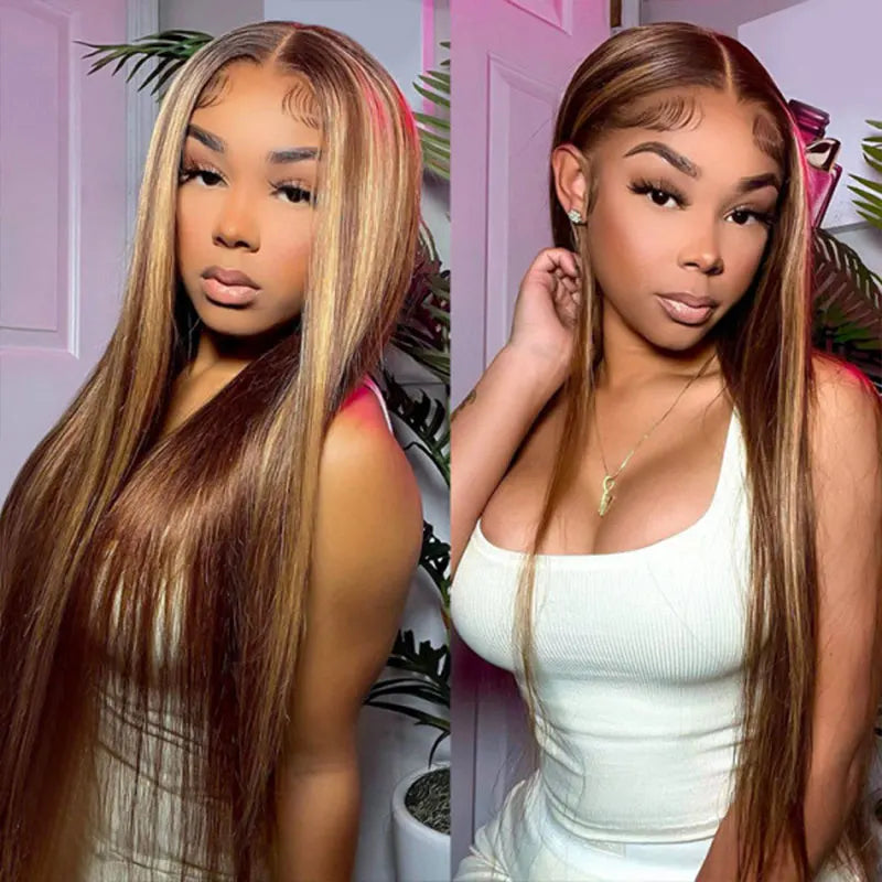 Hair Lace Straight Blonde 13X4 Lace Frontal Wigs For Women