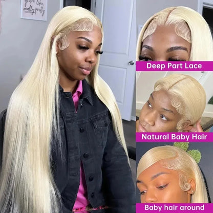 blonde lace front wig human hair 613 hd lace frontal wig 13x6 straight wigs