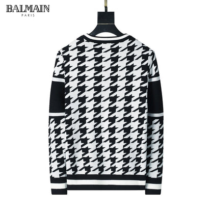 Balmain Jersey de jacquard de lana con diamantes de Balmain Paris